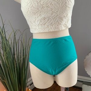 Aerie Turquoise Hi-Waisted Swim Bottom - Size L